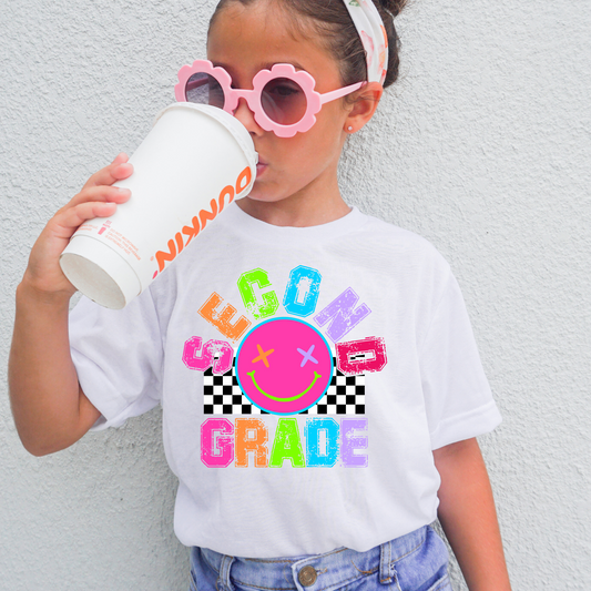 Neon Second Grade Back to School DTF Transfer