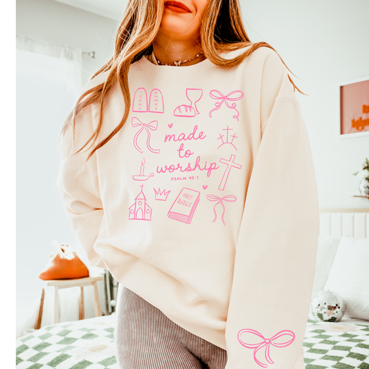 Made To Worship (Pink) DTF Transfer