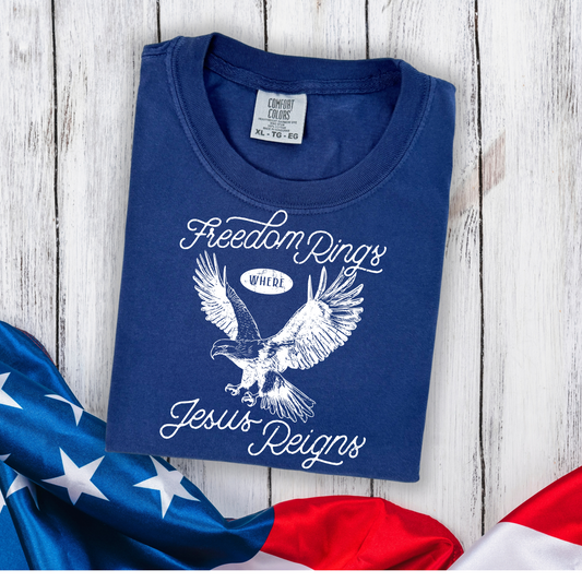 Freedom Rings White DTF Transfer