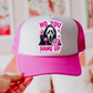 No You Hang Up Halloween Trucker Hat/Oversized Pocket Clear Film Screen Print Transfer
