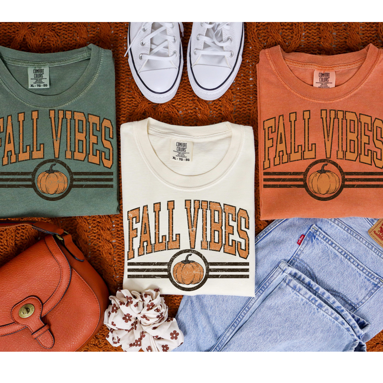 Fall Vibes Clear Film Screen Print Transfer