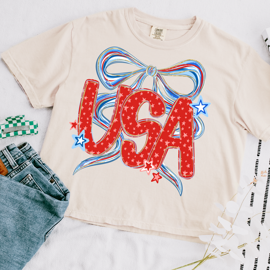 USA Long Tailed Coquette 4th of July DTF Transfer