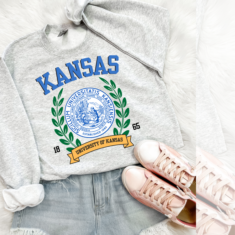 Kansas Vintage Stadium DTF Transfer