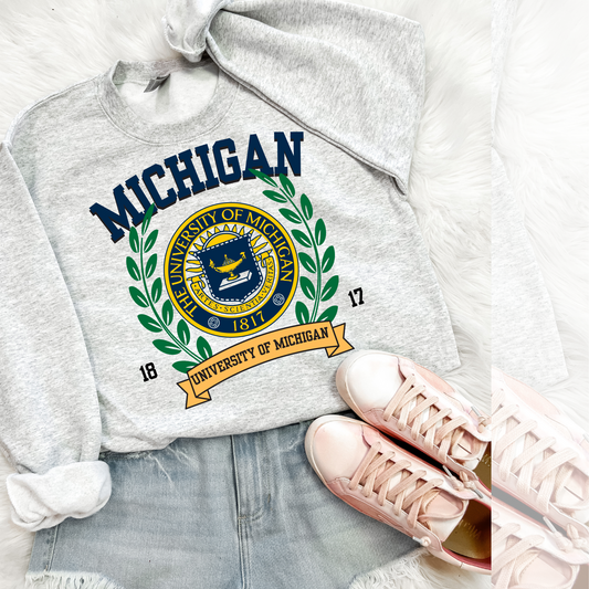 Michigan Vintage Stadium DTF Transfer