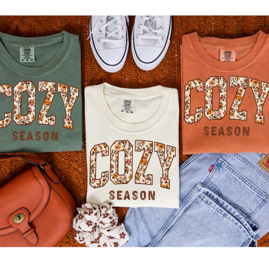 Cozy Season Fall Clear Film Screen Print Transfer