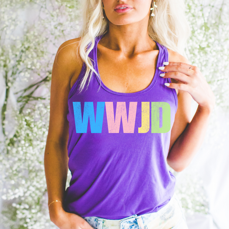 WWJD Clear Film Screen Print Transfer