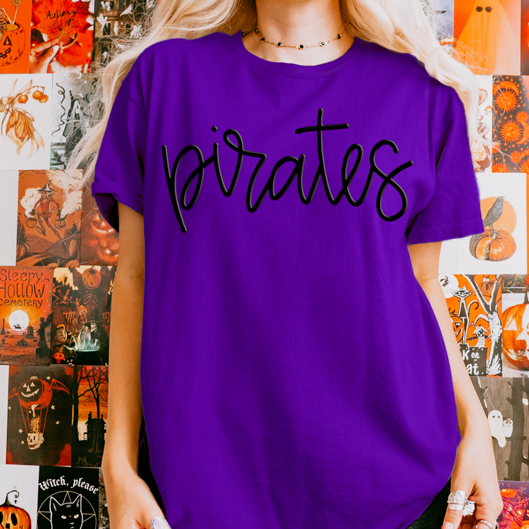 Pirates School Spirit Puff Screen Print Transfer