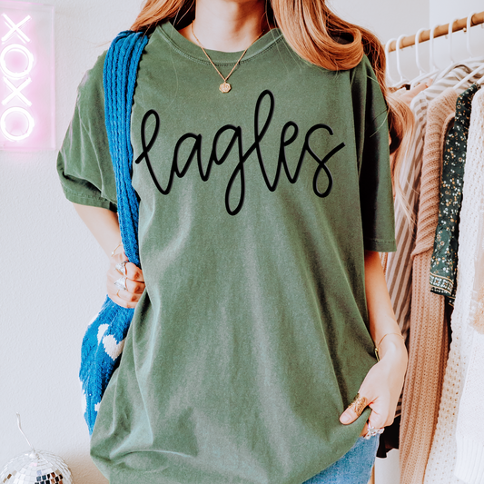 Eagles School Spirit Puff Screen Print Transfer