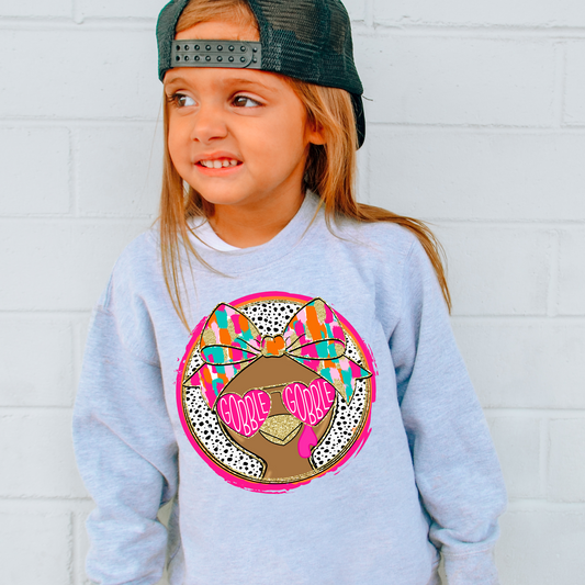 Preppy Turkey Gobble Gobble Toddler/Youth Clear Film Screen Print Transfer
