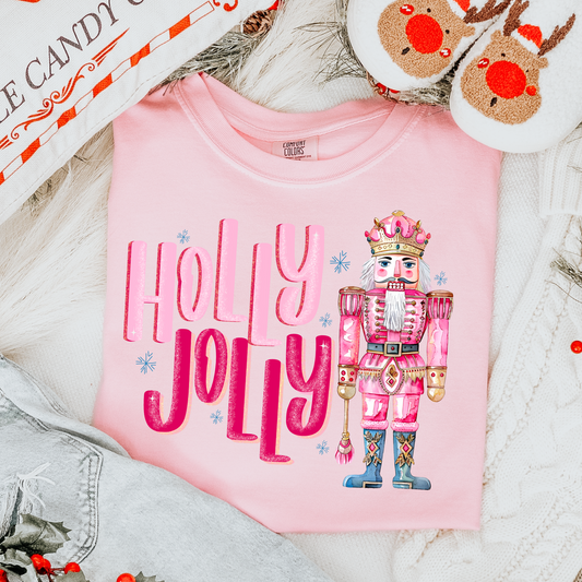 Holly Jolly Christmas EXCLUSIVE Clear Film Screen Print Transfer