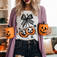 Coquette Pumpkin Lace Bows Halloween Clear Film Screen Print Transfer