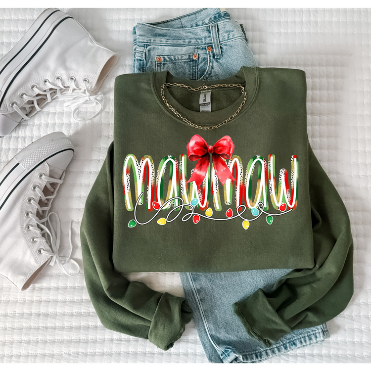 MawMaw Christmas Lights DTF Transfer