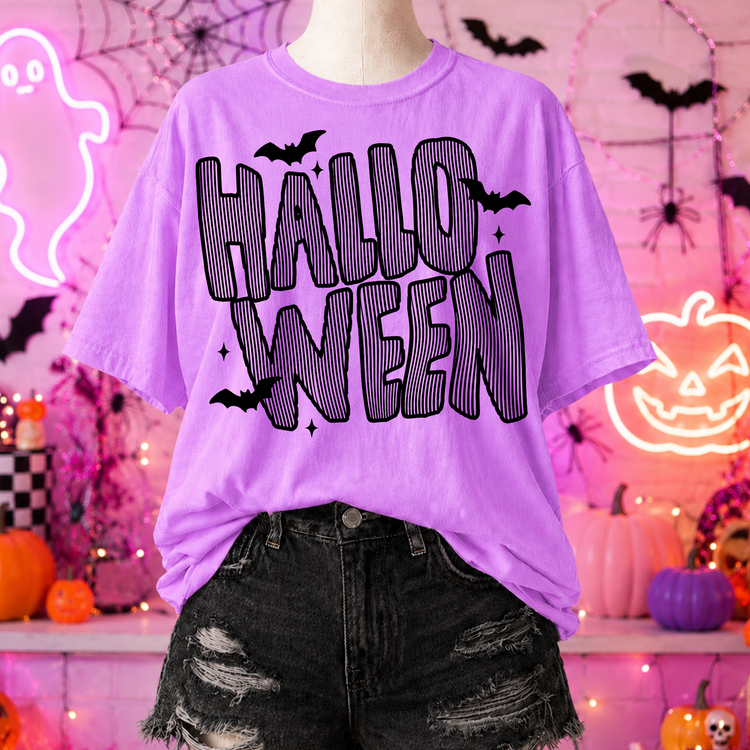 Halloween Scribble Black Font DTF Transfer