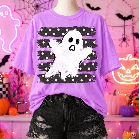 Trendy Striped Ghost DTF Transfer