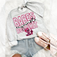 Babes Against Bullshit Pink Faux Embroidery DTF Transfer