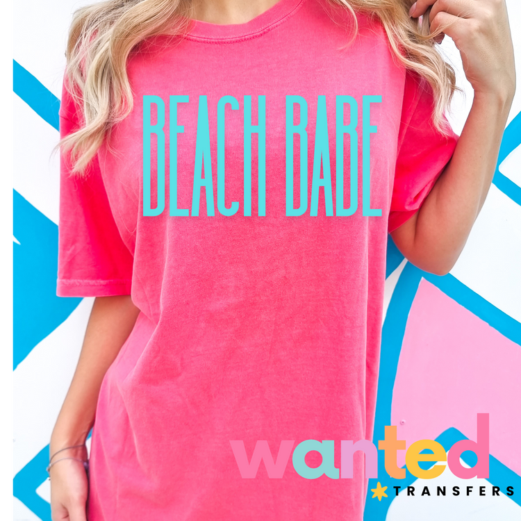 Beach Babe Pink + Teal PNG Digital Download (YOU GET BOTH)