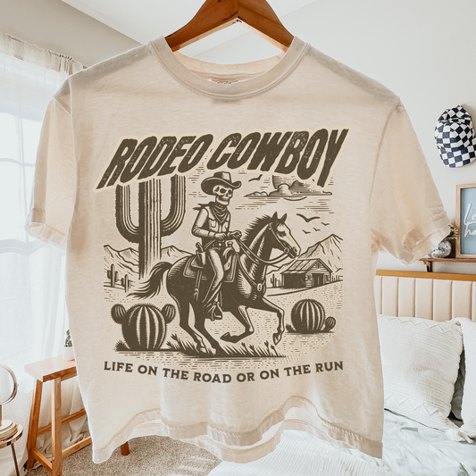 Rodeo Cowboy, Life on the Road Western DTF Transfer