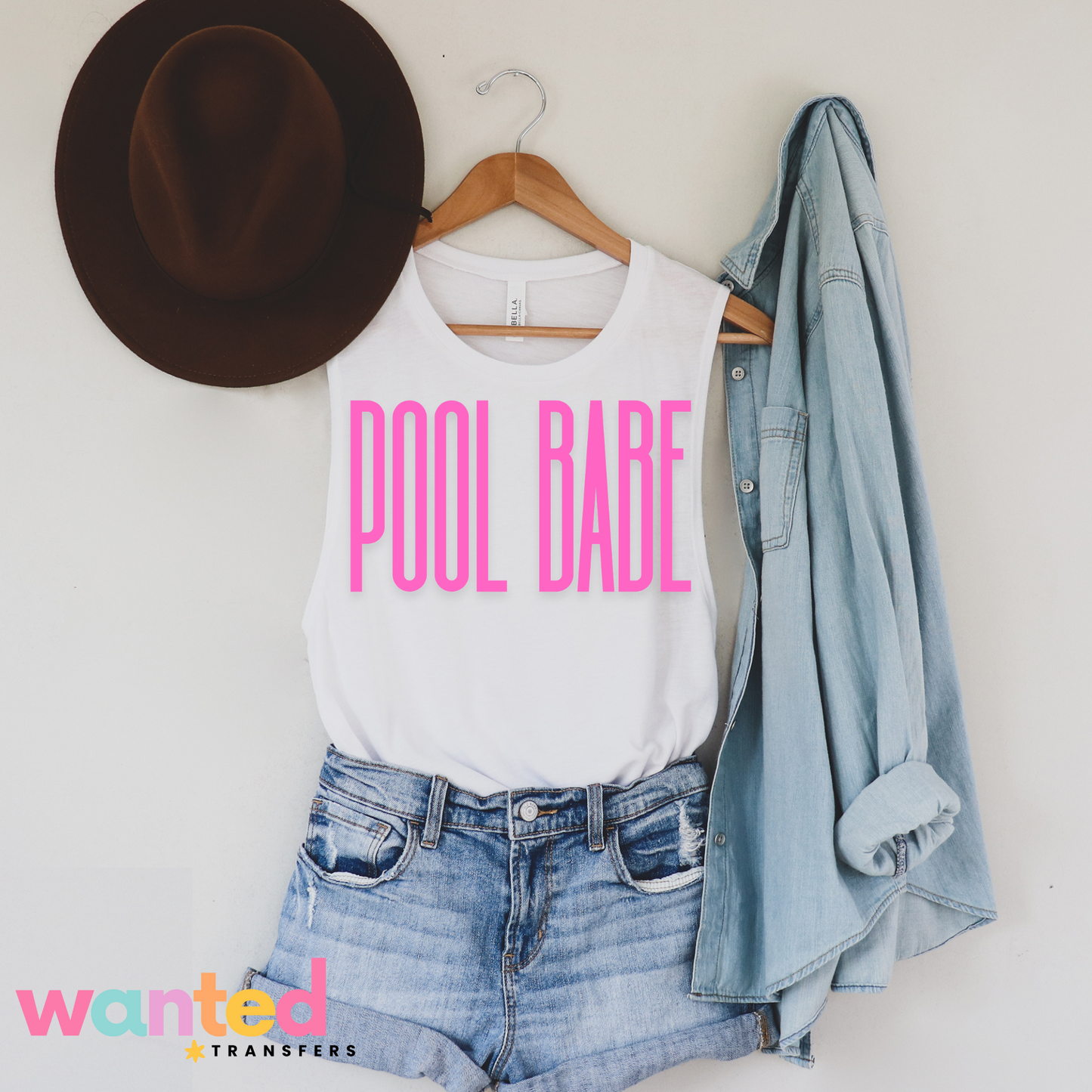 Pool Babe Pink + Yellow PNG Digital Download (YOU GET BOTH)