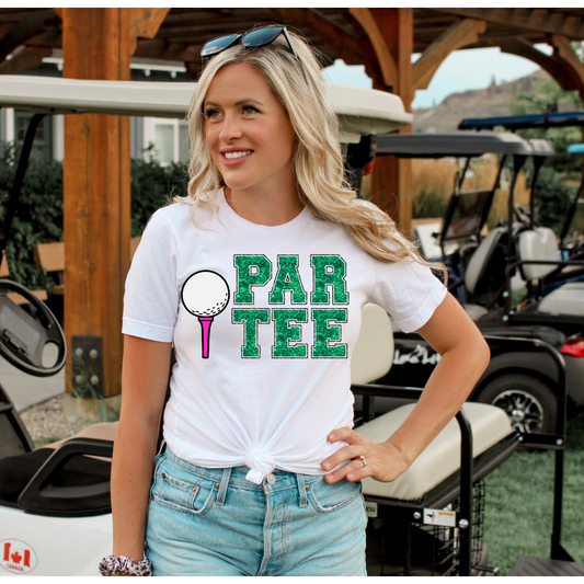Par Tee Faux Glitter Golf DTF Transfer
