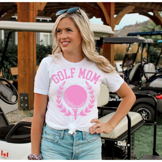 Pink Golf Mom DTF Transfer