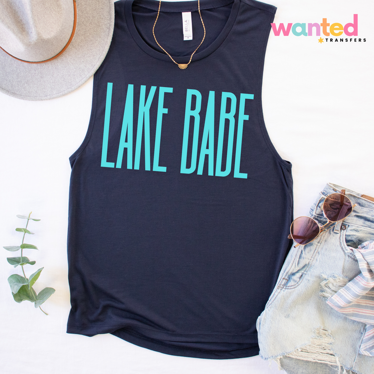 Lake Babe Teal + Coral PNG Digital Download (YOU GET BOTH)