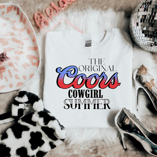 Coors Cowgirl Summer Western DTF Transfer