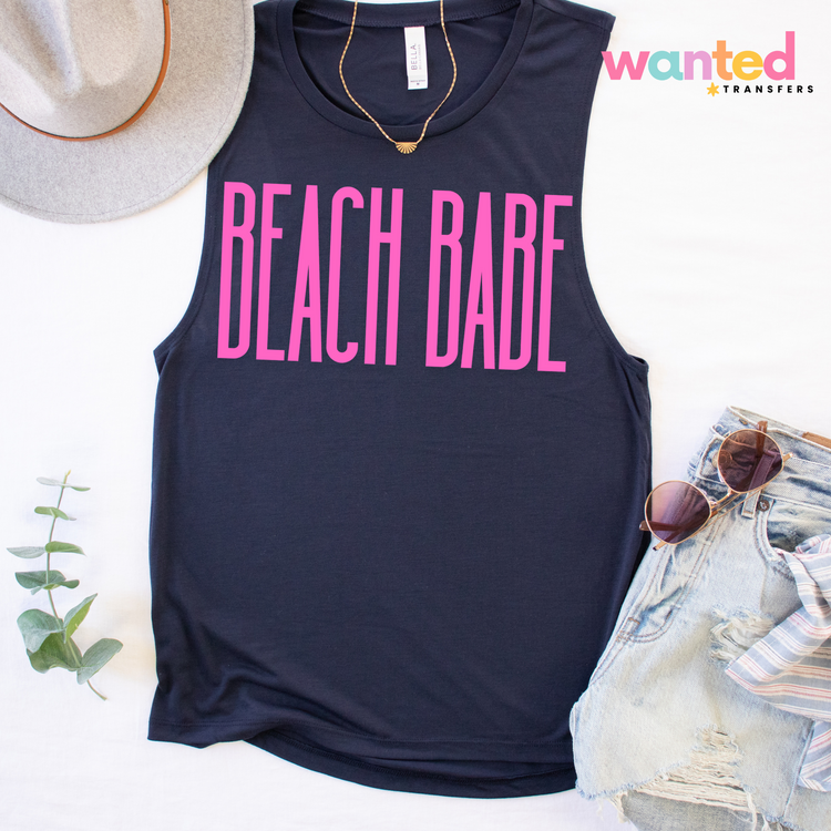 Beach Babe Pink + Teal PNG Digital Download (YOU GET BOTH)