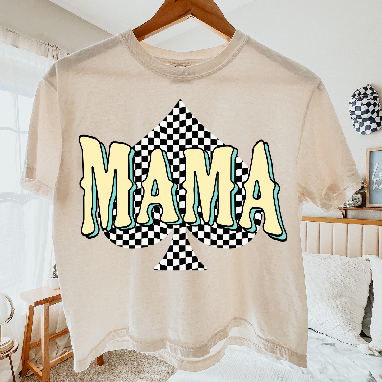 Checkered Spade Mama DTF Transfer