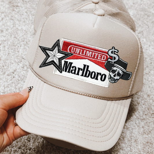 Unlimited Western Faux Embroidery DTF Transfer for Hat (NOT A PATCH)