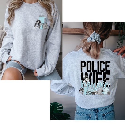 Police Wife Bougie (FRONT + BACK INCLUDED) DTF Transfer