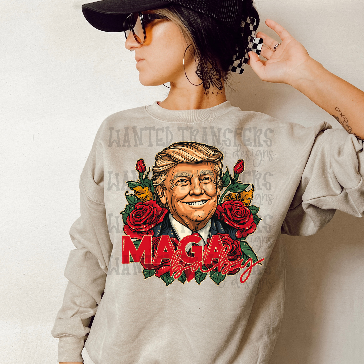 MAGA Baby Red Roses Valentine's Political DTF Transfer