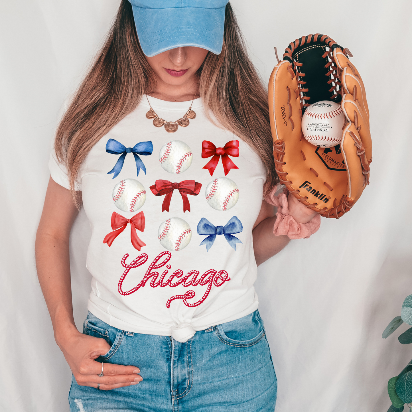 Chicago Red & Blue Baseball DTF Transfer