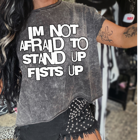 I'm not Afraid to Stand Up, Fists Up DTF Transfer