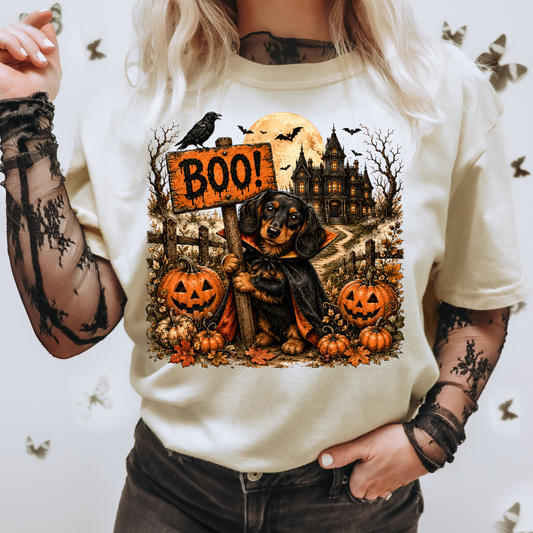 Boo Weenie Dog Halloween DTF Transfer