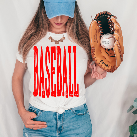 Tall Varsity Distressed Baseball DTF Transfer