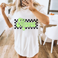 Lime Green Neon Checkered Mama DTF Transfer