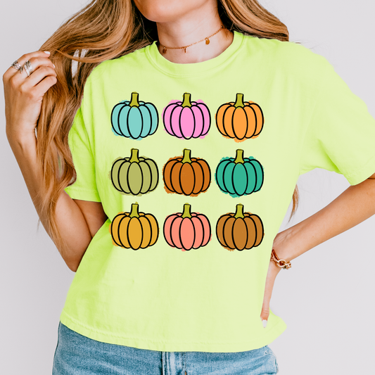 Pumpkin Grid DTF Transfer