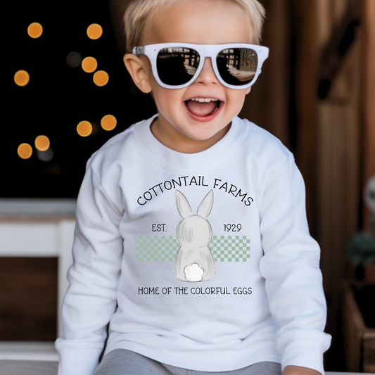 Cottontail Farms Checkered Easter DTF Transfer