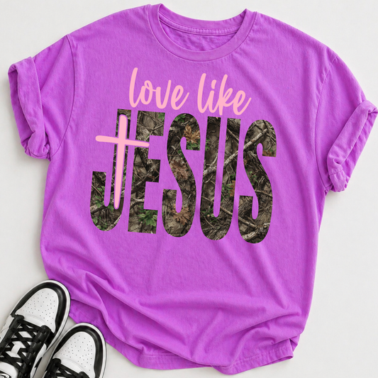 Love Like Jesus Camo DTF Transfer