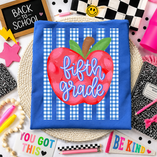 Fifth Grade Spotted Apple Back to School DTF Transfer