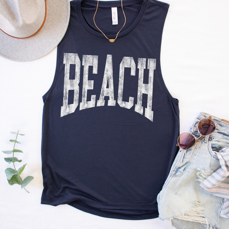 Beach Varsity White Summer DTF Transfers