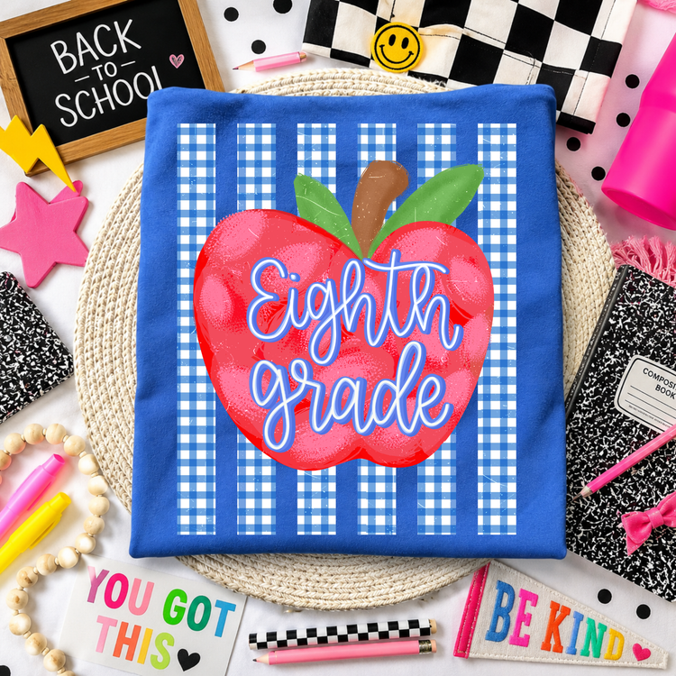Eighth Grade Spotted Apple Back to School DTF Transfer
