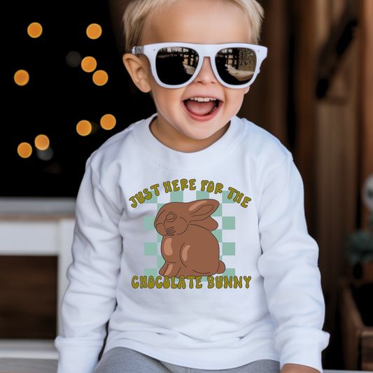 Just Here For the Chocolate Bunny Easter DTF Transfer