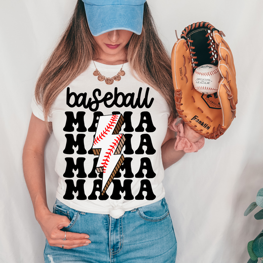 Baseball Mama Lightening DTF Transfer