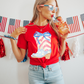 Watercolor 4th of July Cowgirl Boots DTF Transfer