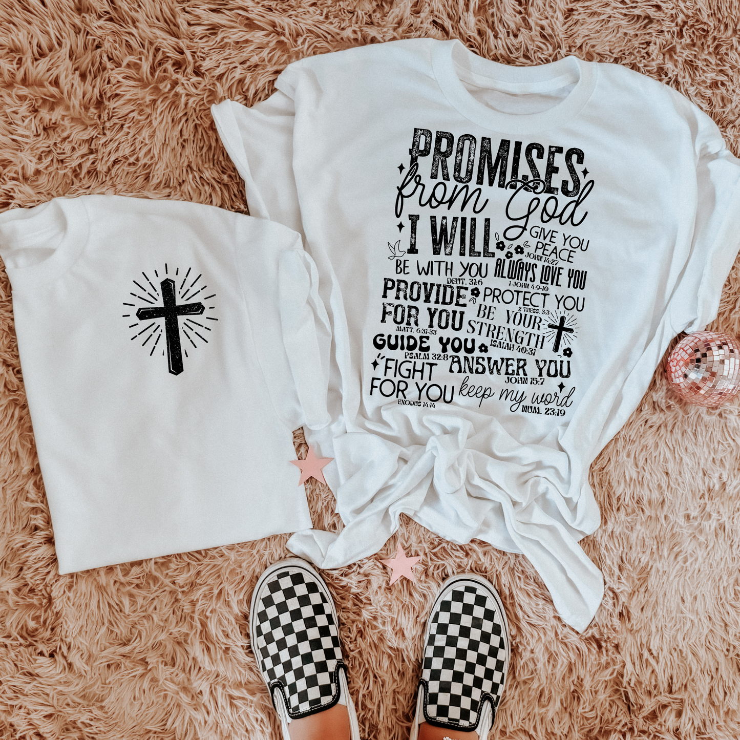 Promises From God Black Text (POCKET + BACK INCLUDED) DTF Transfer