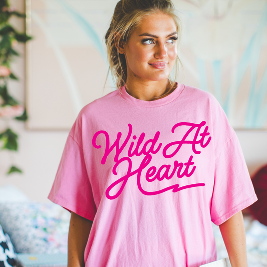 Wild at Heart Western Single Color Screen Print Transfer