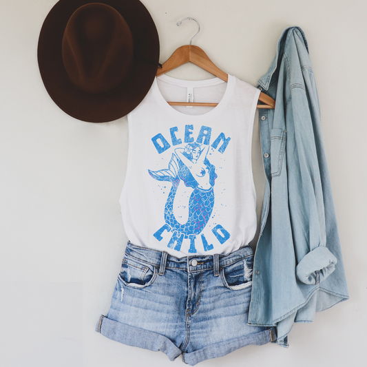 Ocean Child Light Blue DTF Transfer