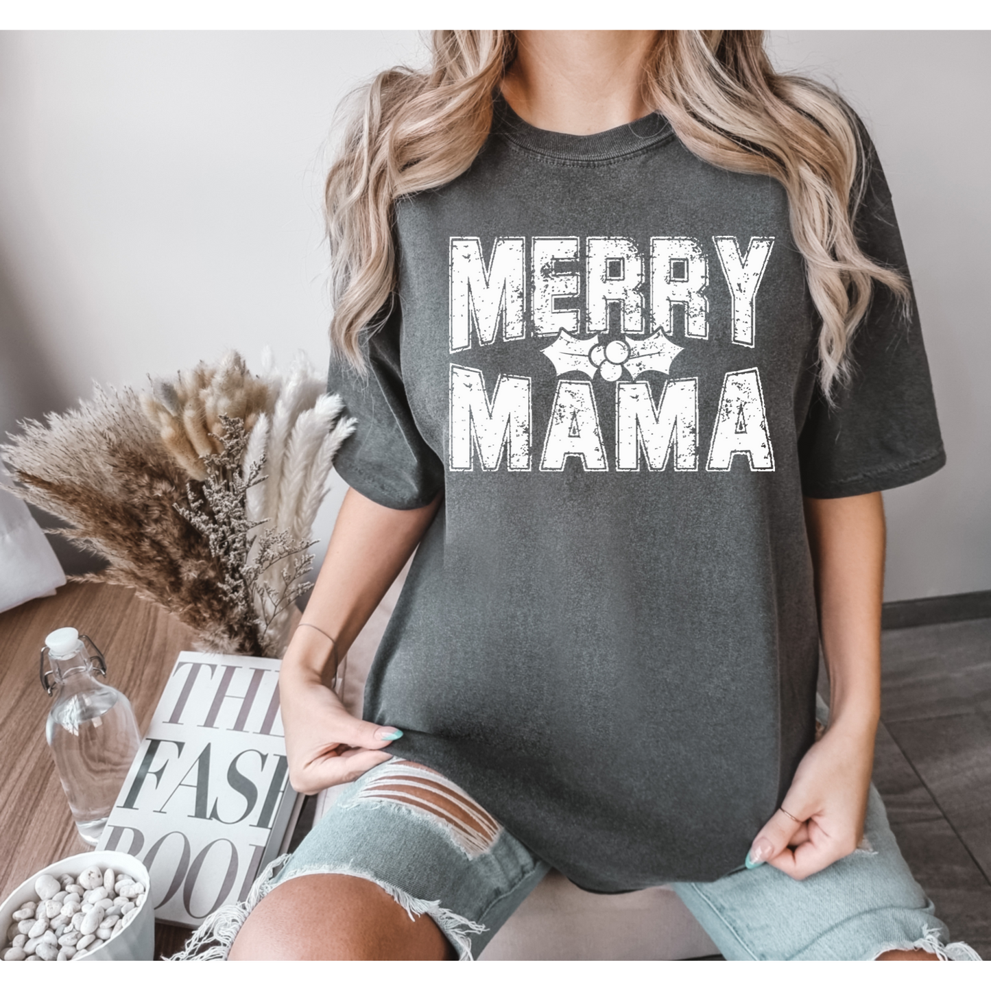 Merry Mama White DTF Transfer