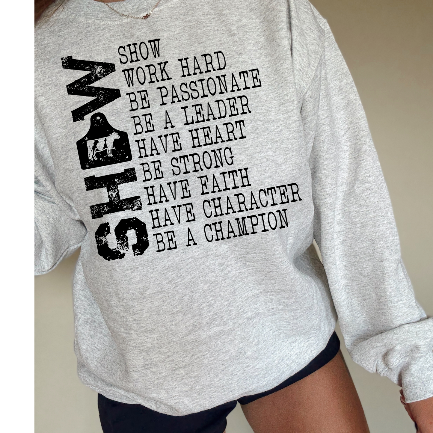 Cattle Cow Showing Western Single Color Screen Print Transfer